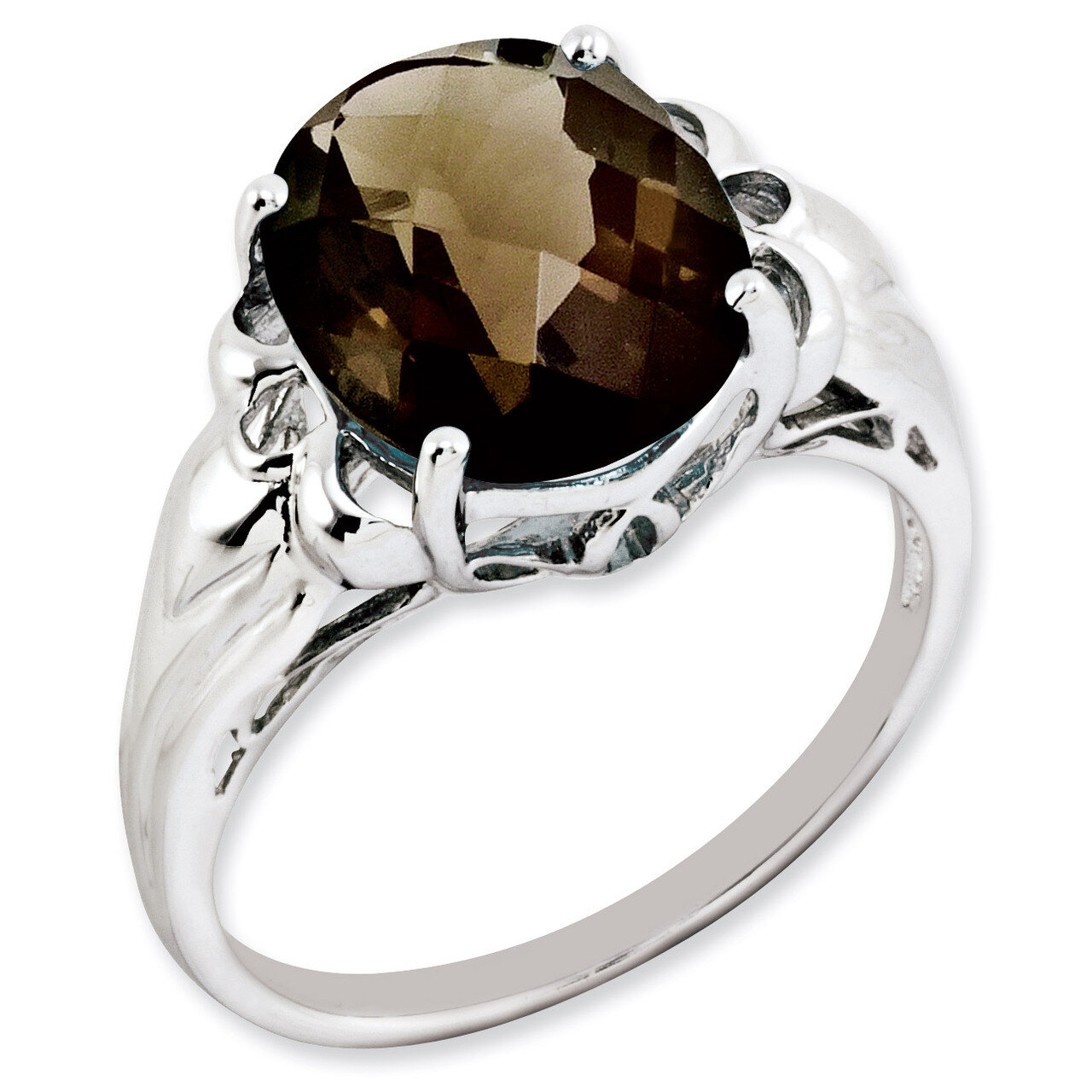 Smoky Quartz Ring Sterling Silver QR2960SQ, MPN: QR2960SQ, 886774190471