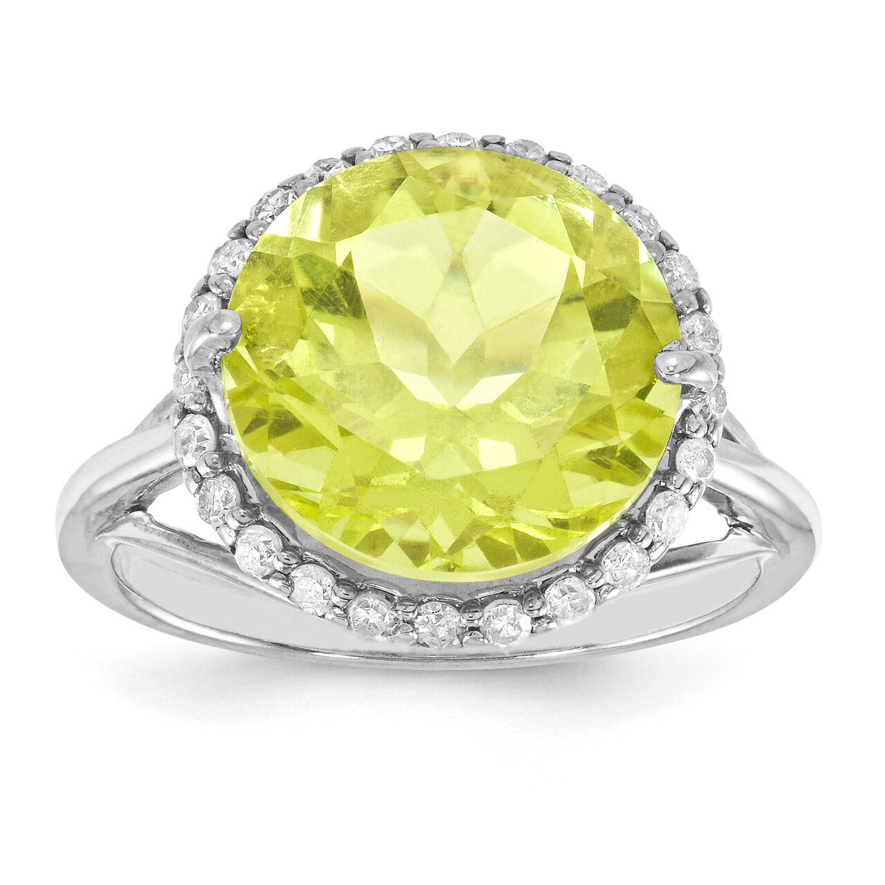 White Topaz &amp;  Lemon Quartz Ring Sterling Silver QR3084LQ, MPN: QR3084LQ, 886774647210