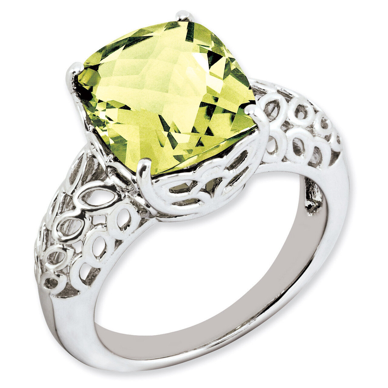 Lemon Quartz Ring Sterling Silver QR3177LQ, MPN: QR3177LQ, 883957404318