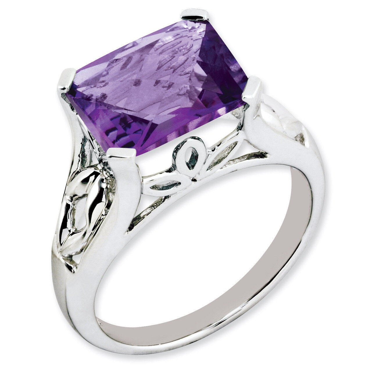 Amethyst Ring Sterling Silver QR3186AM, MPN: QR3186AM, 883957663241