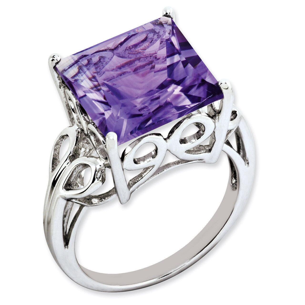 Amethyst Ring Sterling Silver QR3196AM, MPN: QR3196AM, 886774200187