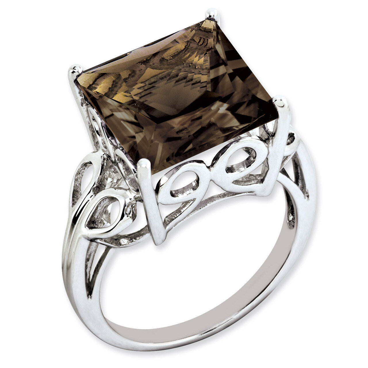Smoky Quartz Ring Sterling Silver QR3196SQ, MPN: QR3196SQ, 886774200484