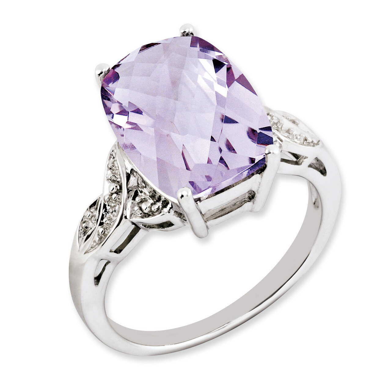 Pink Quartz Ring Sterling Silver QR3201PQ, MPN: QR3201PQ, 883957363776