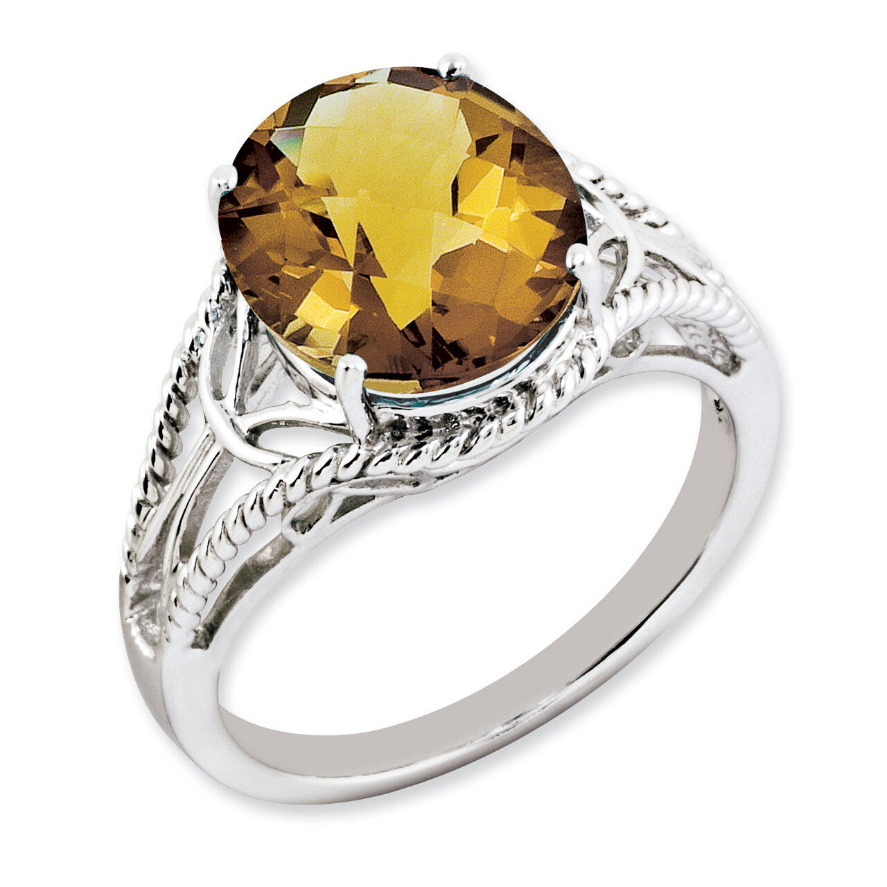 Whiskey Quartz Ring Sterling Silver QR3202WQ, MPN: QR3202WQ, 883957363806