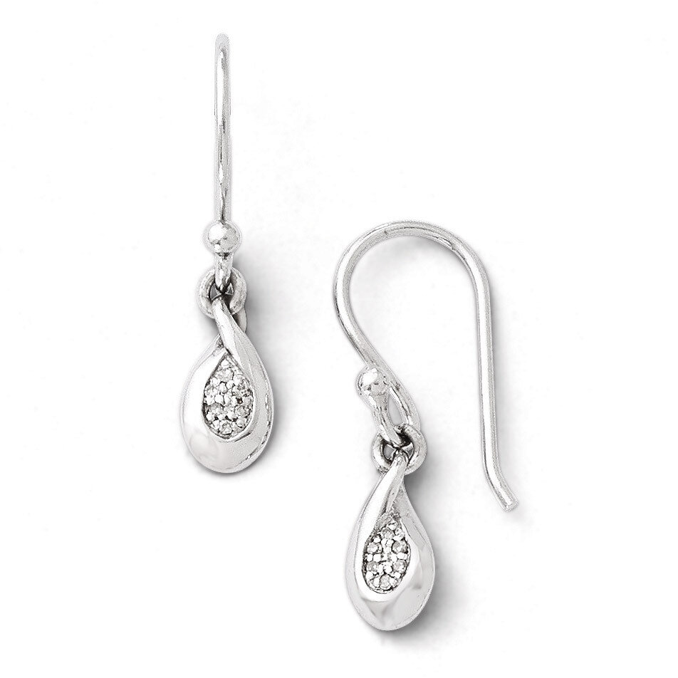 Earrings Sterling Silver Diamond QW292