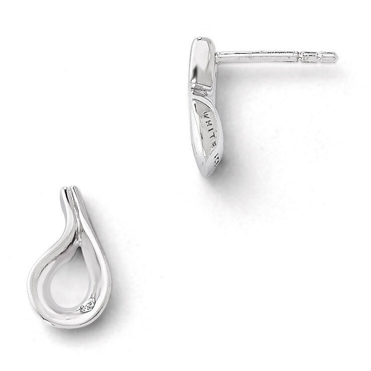 Earrings Sterling Silver Diamond QW301