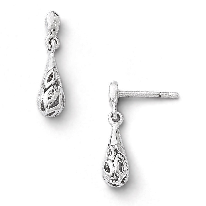 Earrings Sterling Silver Diamond QW315, MPN: QW315, 886774234175