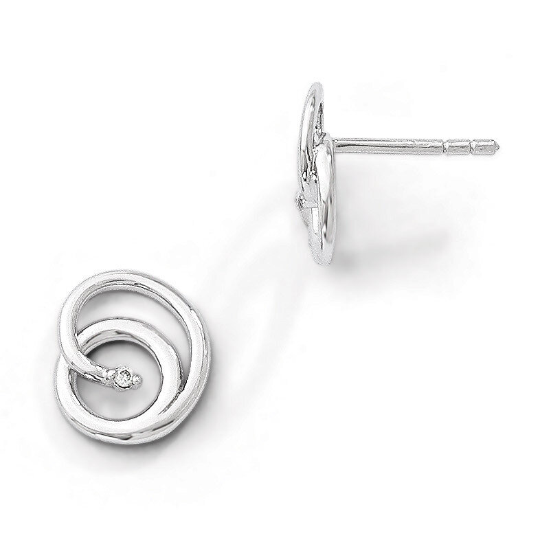 Earrings Sterling Silver Diamond QW317