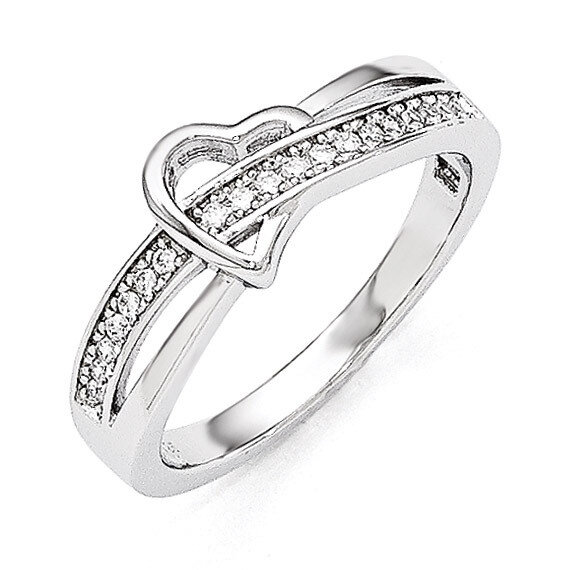 Heart Ring Sterling Silver &amp; Cubic Zirconia QMP1094, MPN: QMP1094, 886774577388