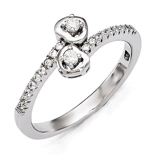 Hearts Ring Sterling Silver &amp; Cubic Zirconia QMP1120, MPN: QMP1120, 191101467622