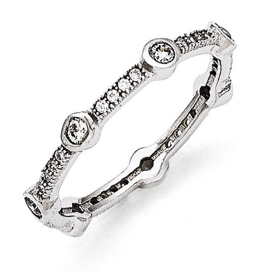 Ring Sterling Silver &amp; Cubic Zirconia QMP1138, MPN: QMP1138, 191101467141