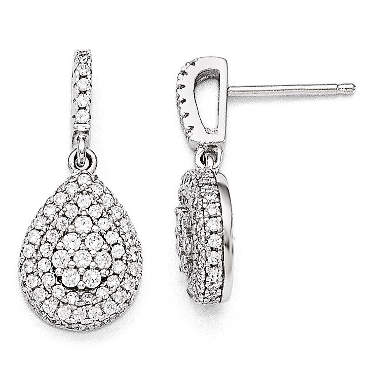 Dangle Post Earrings Sterling Silver &amp; Cubic Zirconia QMP1272, MPN: QMP1272, 191101467639