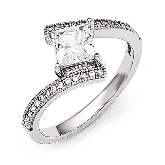 Ring Sterling Silver &amp; Cubic Zirconia Polished QMP1350, MPN: QMP1350, 191101472336