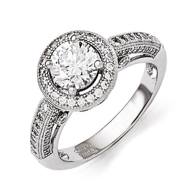 Ring Sterling Silver &amp; Cubic Zirconia QMP1355, MPN: QMP1355, 191101468261