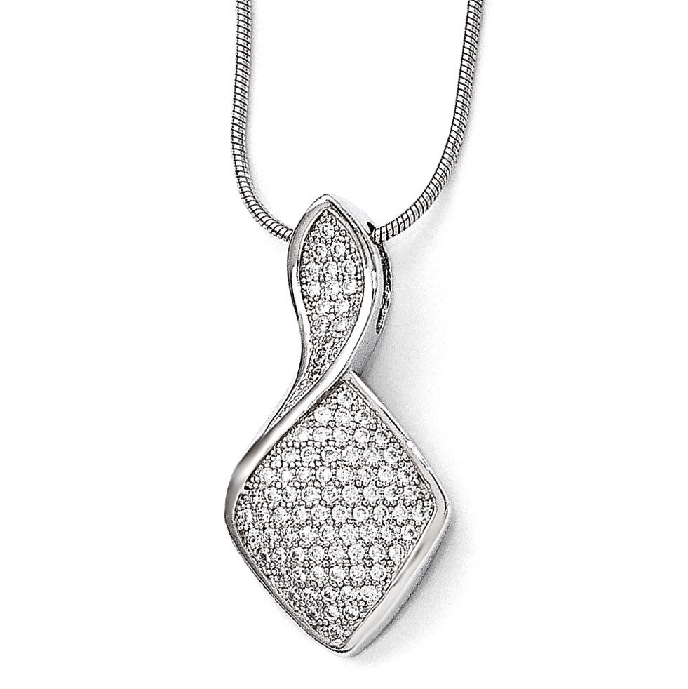 Necklace Sterling Silver & Cubic Zirconia QMP168-18