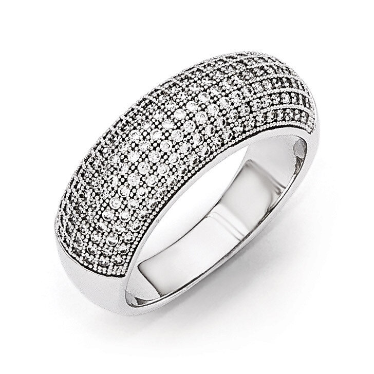 Ring Sterling Silver & Cubic Zirconia Polished QMP239