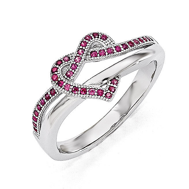 Heart Ring Sterling Silver & Cubic Zirconia QMP337