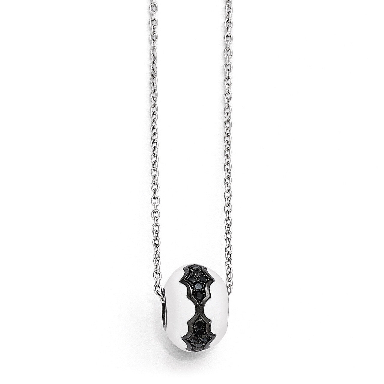 Necklace Sterling Silver &amp; Cubic Zirconia QMP385-18, MPN: QMP385-18, 883957056562