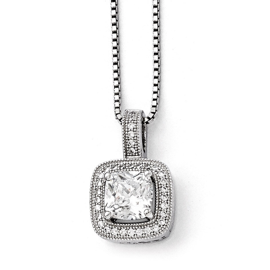 Necklace Sterling Silver &amp; Cubic Zirconia QMP396-18, MPN: QMP396-18, 886774577715