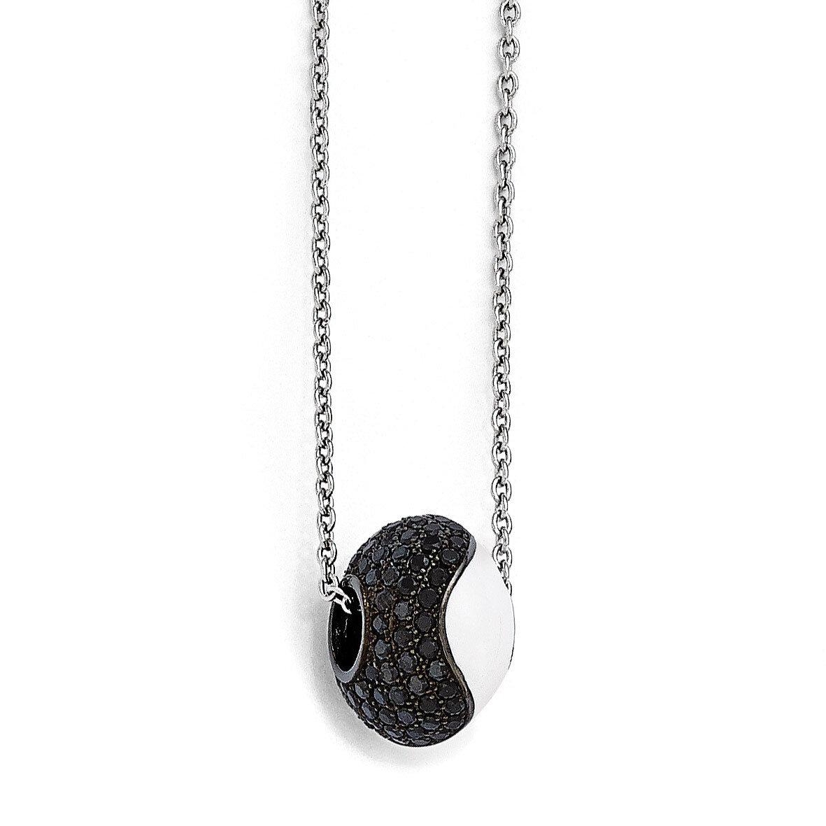 Necklace Sterling Silver &amp; Cubic Zirconia QMP397-18, MPN: QMP397-18, 883957056371
