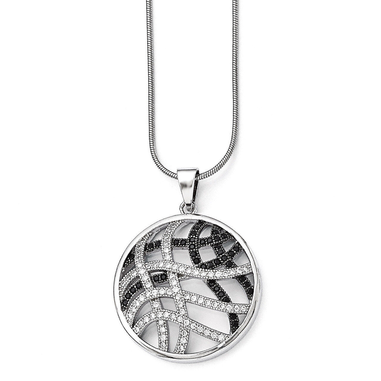Necklace Sterling Silver &amp; Cubic Zirconia QMP438-18, MPN: QMP438-18, 883957559926