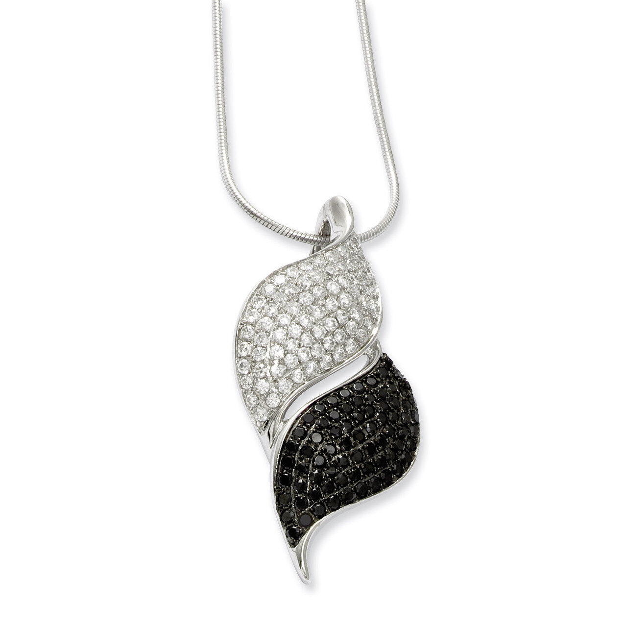 Necklace Sterling Silver &amp; Cubic Zirconia QMP462, MPN: QMP462, 883957038377