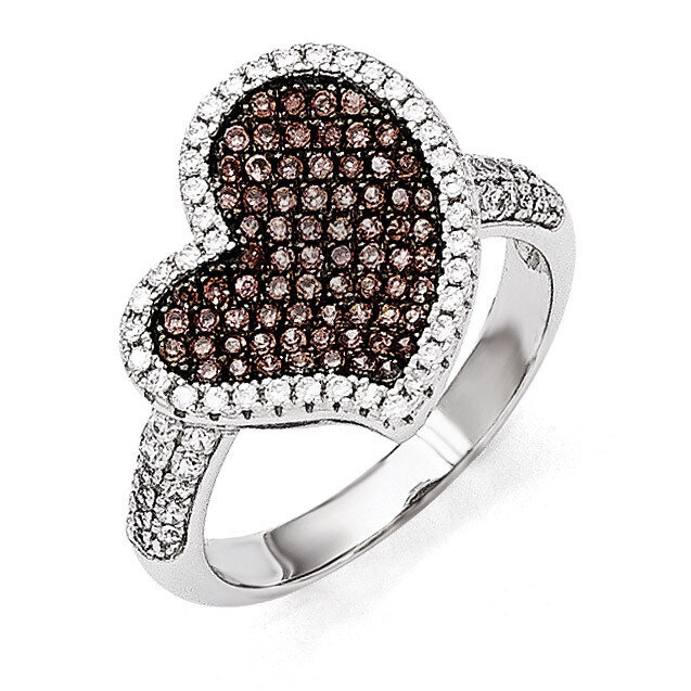 Heart Ring Sterling Silver &amp; Cubic Zirconia QMP770, MPN: QMP770, 883957038414