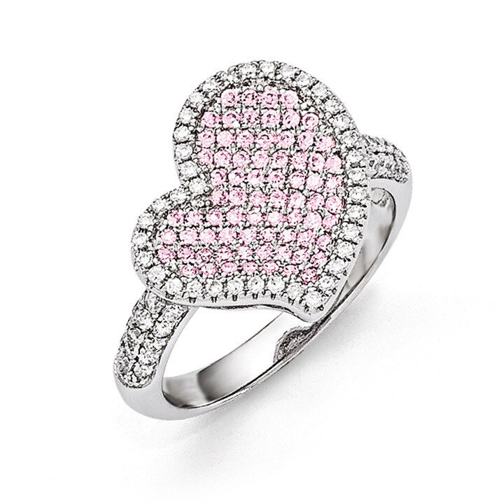 Heart Ring Sterling Silver &amp; Cubic Zirconia QMP771, MPN: QMP771, 883957043272