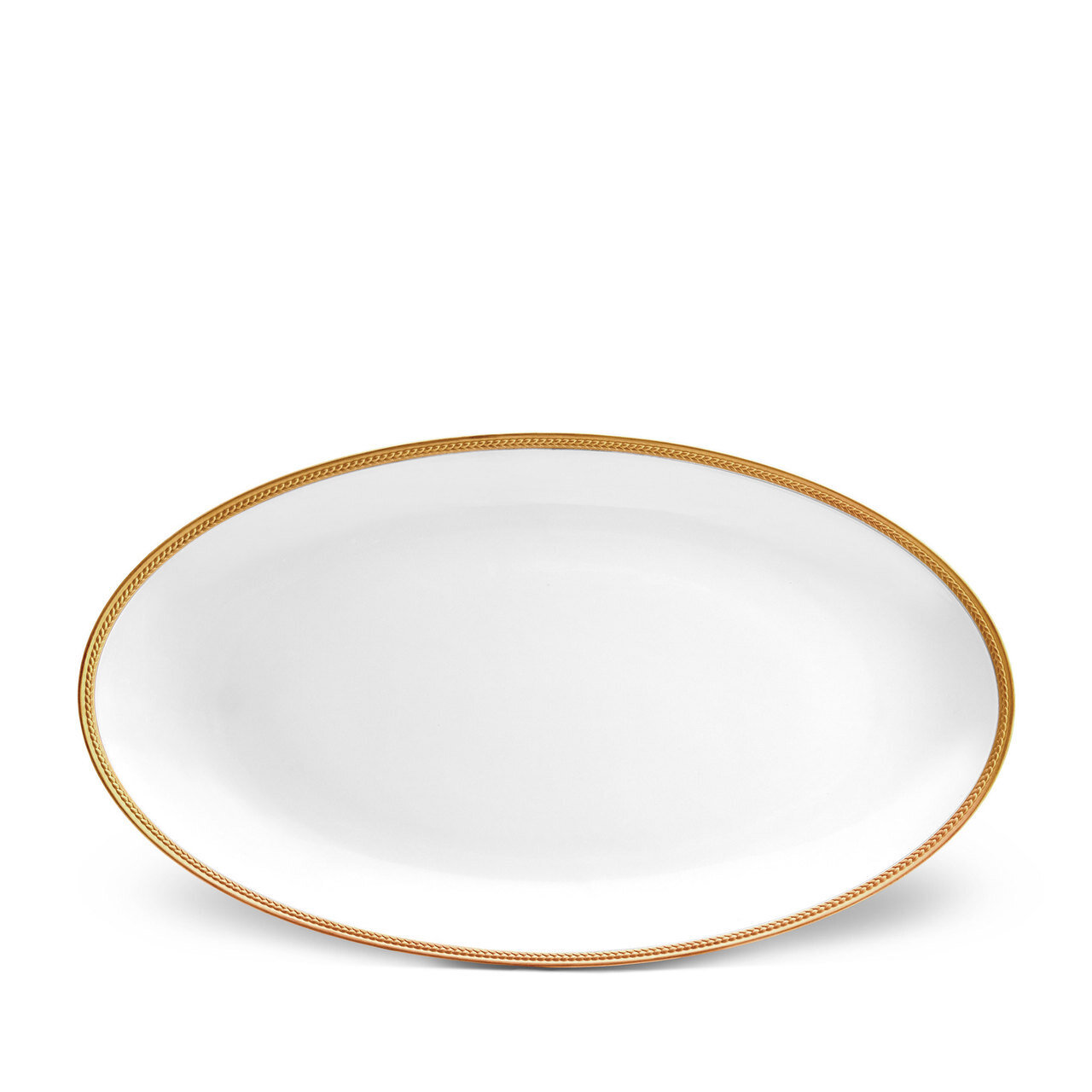 L&#39;Objet Soie Tressee Large Oval Platter Gold, MPN: ST266,