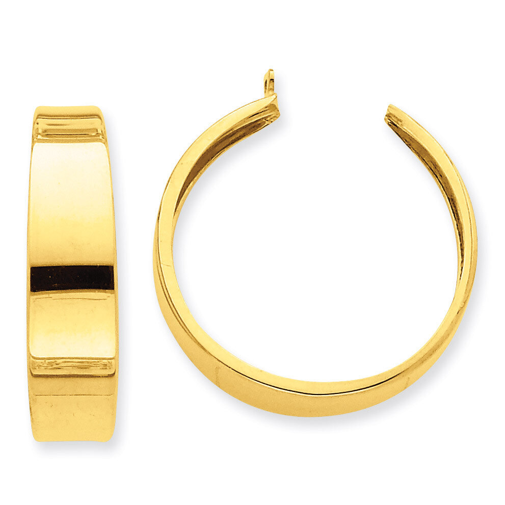 Hoop Earring Jackets 14k Gold Polished E884J, MPN: E884J, 658226125986