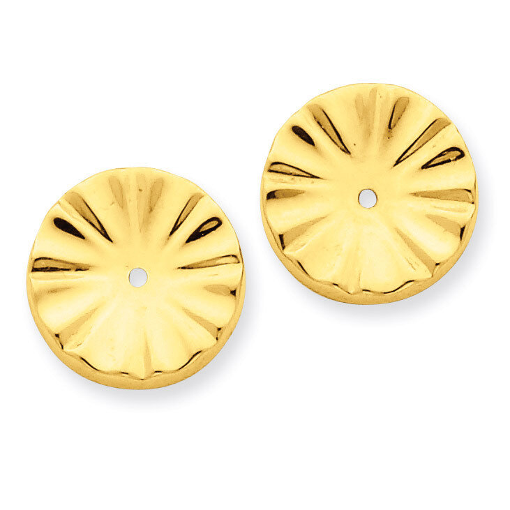 Sunburst Earring Jackets 14k Gold Polished E897J, MPN: E897J, 658226124798