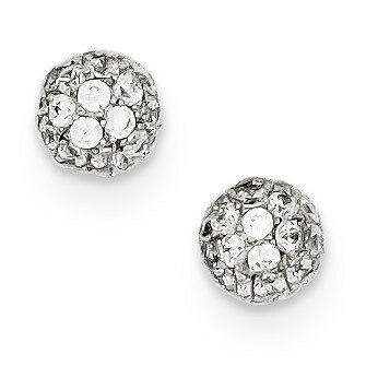 Micro Pave Small Post Earrings Sterling Silver QE9235
