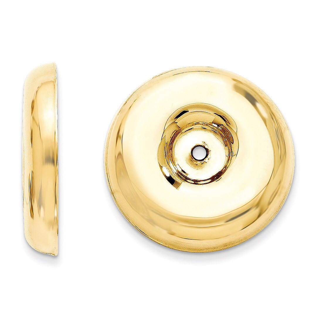 Round Fancy Earring Jackets 14k Gold Polished S1394, MPN: S1394, 658226124811