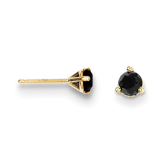 .50ct. Black Diamond Stud Earrings 14k Gold STBK-50