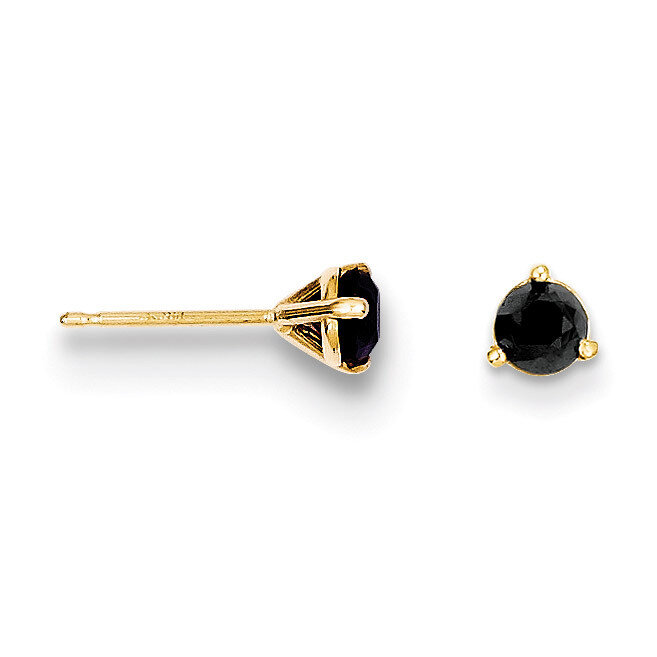 .75ct. Black Diamond Stud Earrings 14k Gold STBK-75