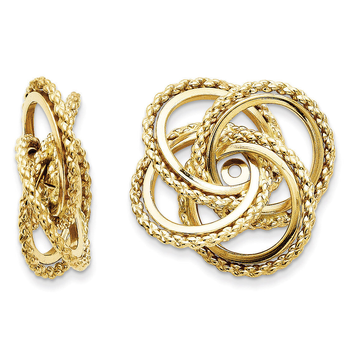 Twisted Fancy Earring Jackets 14k Gold Polished T575J, MPN: T575J, 886774118147