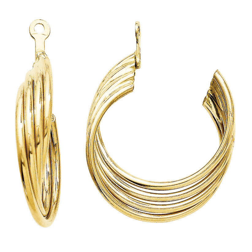 Hoop Earring Jackets 14k Gold Polished T755J, MPN: T755J, 886774118246