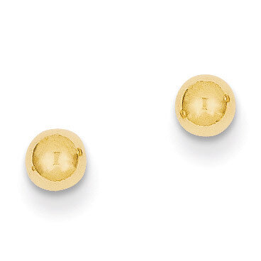 4mm Ball Post Earrings 14k Gold Polished X4MMG