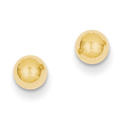 5mm Ball Post Earrings 14k Gold Polished X5MMG