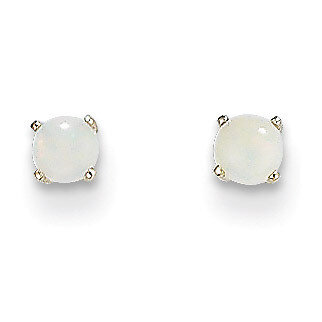 3mm Opal Stud Earrings 14k White Gold XBE118