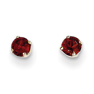 yellow 3mm January Garnet Post Earrings 14k Gold XBE37, MPN: XBE37, 883957217277