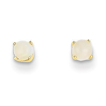 3mm October/Opal Post Earrings 14k Gold XBE46