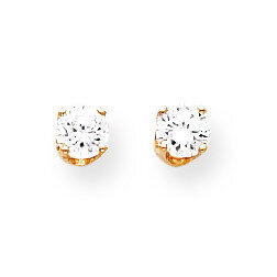 4mm Cubic Zirconia stud earrings 14k Gold XD7CZ Diamond, MPN: XD7CZ, 883957088426
