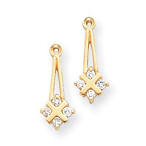 Diamond Earring Jacket Mountings 14k Gold XJ18, MPN: XJ18, 883957415062