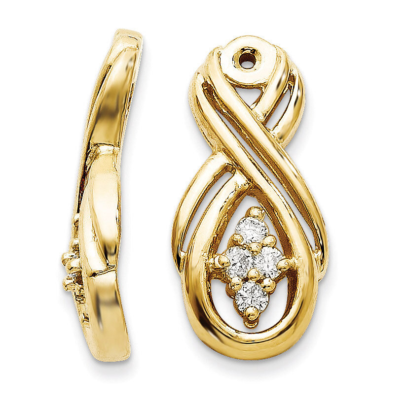Earring Jacket 14k Gold AA Quality Diamond XJ29AA, MPN: XJ29AA, 883957115139
