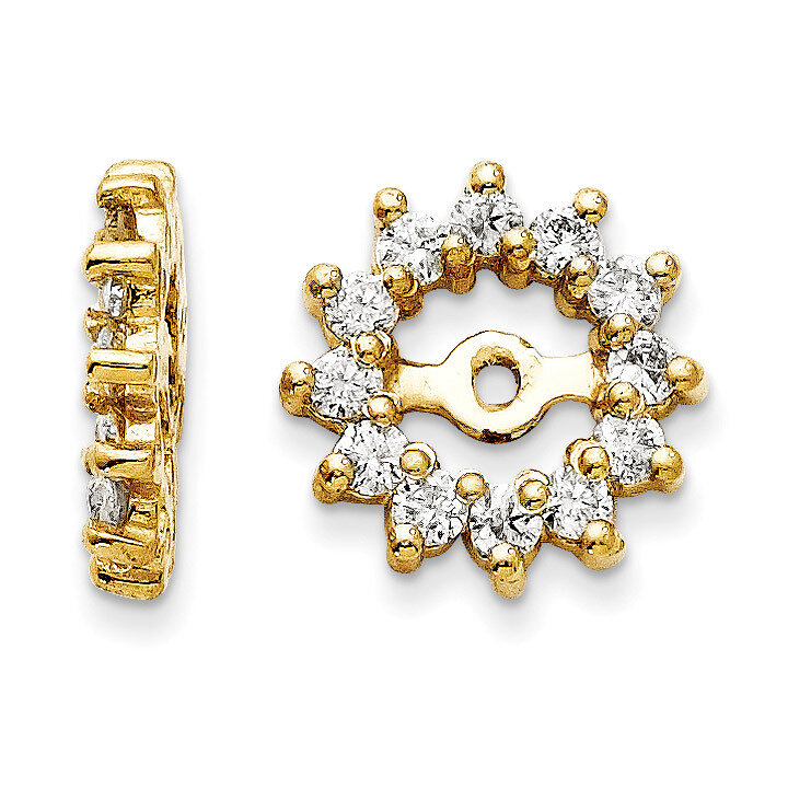 Earring Jacket 14k Gold AA Quality Diamond XJ2AA, MPN: XJ2AA, 883957115153