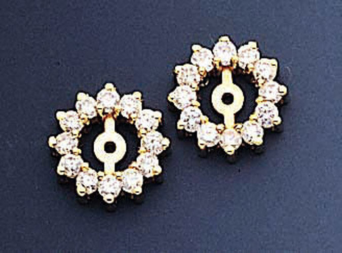 Earring Jacket 14k Gold AAA Quality Diamond XJ2AAA, MPN: XJ2AAA, 883957337241