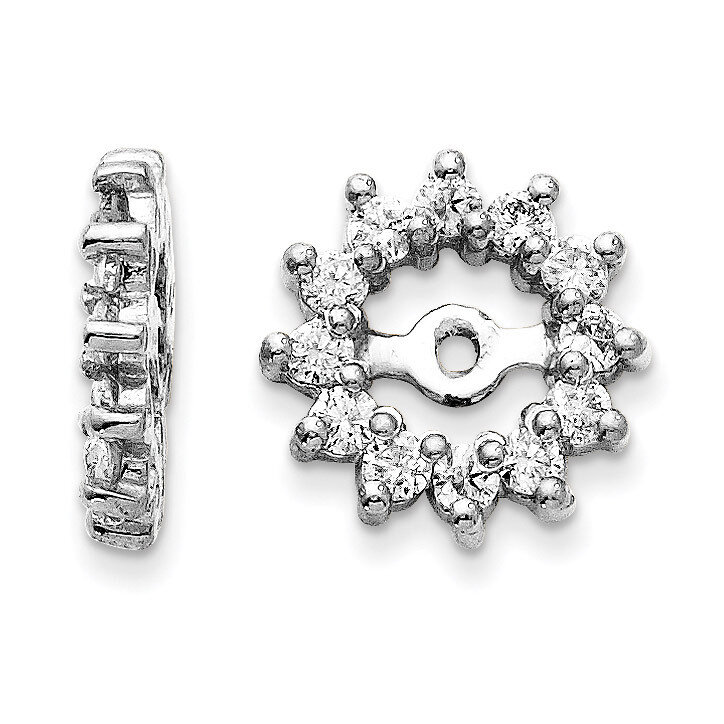 Earring Jacket 14k White Gold AA Quality Diamond XJ2WAA, MPN: XJ2WAA, 883957115160
