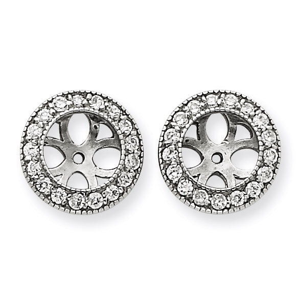 Diamond Earring Jacket Mountings 14k White Gold XJ35W, MPN: XJ35W, 883957341392