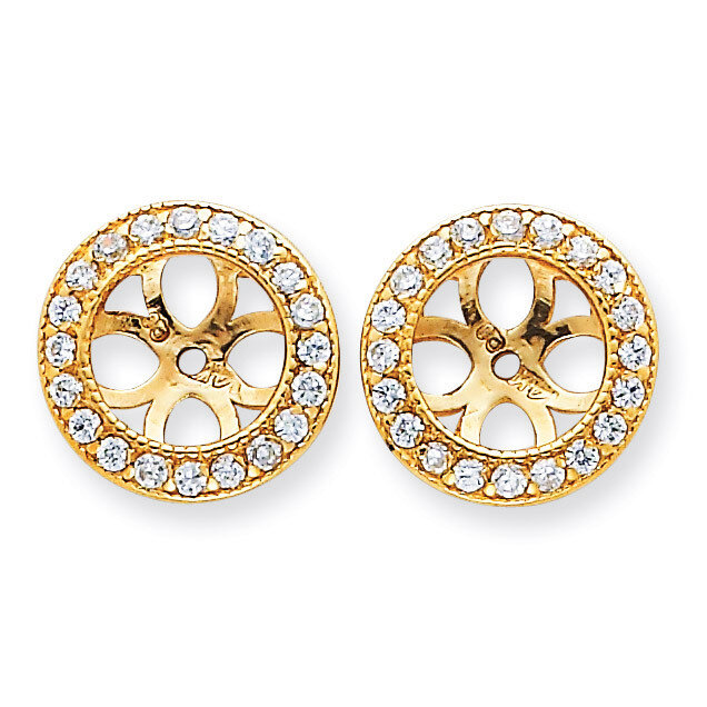 Earring Jacket 14k Gold A Quality Diamond XJ36A, MPN: XJ36A, 883957997810